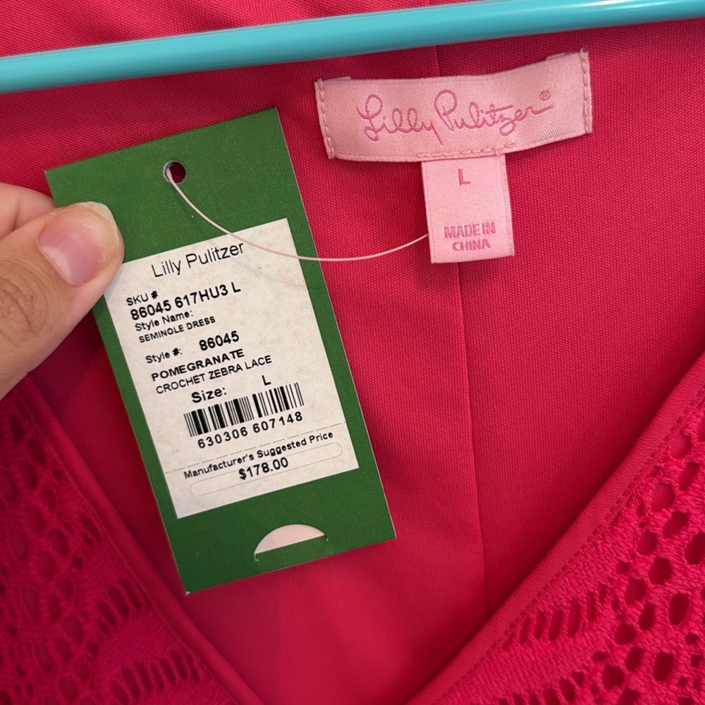 Lilly Pulitzer Pink Long Sleeve Dress NWT - Picture 4 of 4